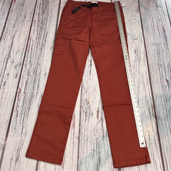 Goodthreads mens slim-fit belted elastic waist woven tobacco brown Size (S34) - Picture 9 of 16